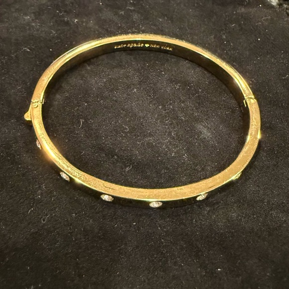 Kate Spade Love click bracelet. Gold tone. Diamond-like stones. - Picture 3 of 5